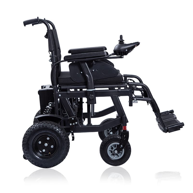 YSE126 Steel Folding Electric Wheelchair - Side View